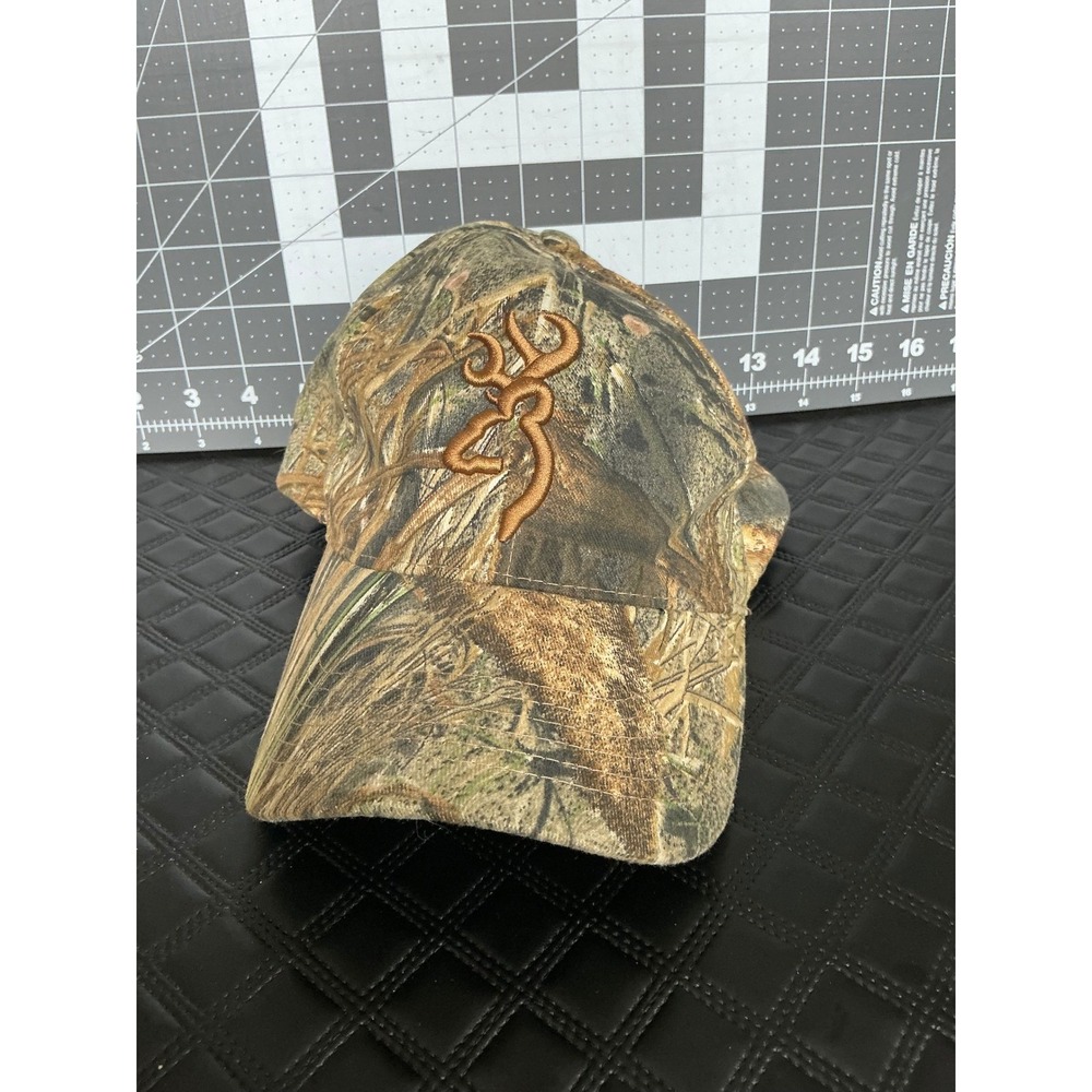 Browning Camo Baseball Cap Embroidered Buckmark Hat Adjustable OSFA Camouflage